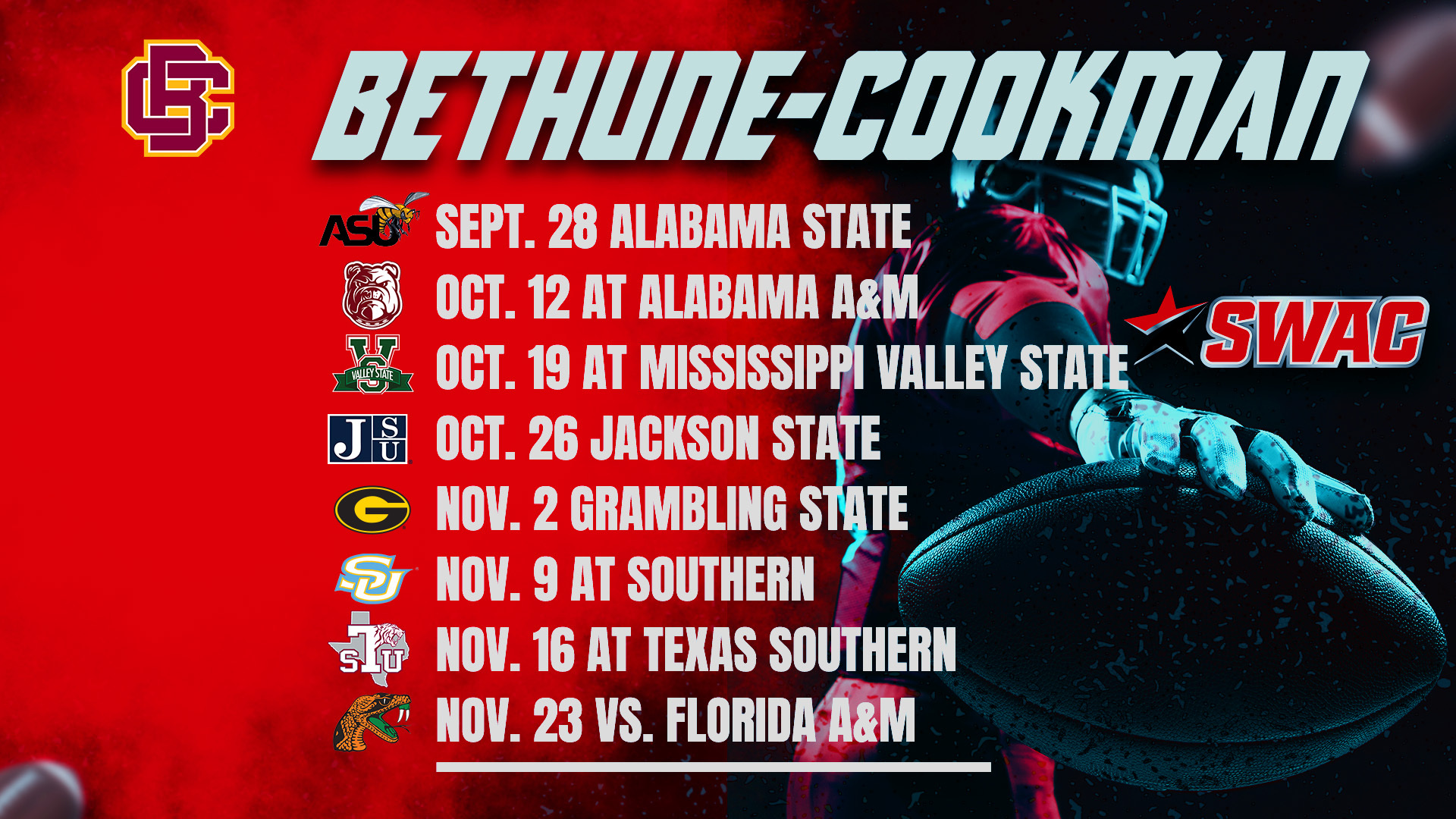 2024 SWAC Football Schedule Reveal In The Black Net