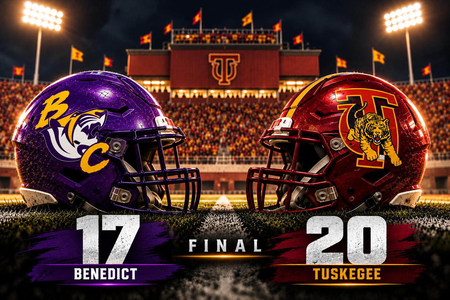 Final Score Tuskegee vs Benedict HBCU Football