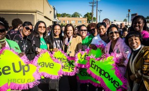 Howard alumna Kamala Harris announces Presidential bid, then hits HU basketball game