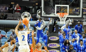 Hampton wins first Big South Tournament game, will face D1’s top scorer next