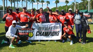 Alabama State men rally for third straight tennis title