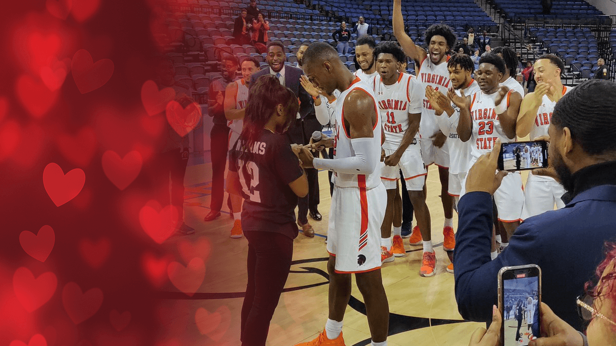 Shoot Your Shot Virginia State Player Proposes After The Game Hbcu Gameday