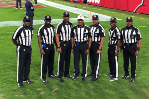 Sports world reacts to all-black referees on MNF