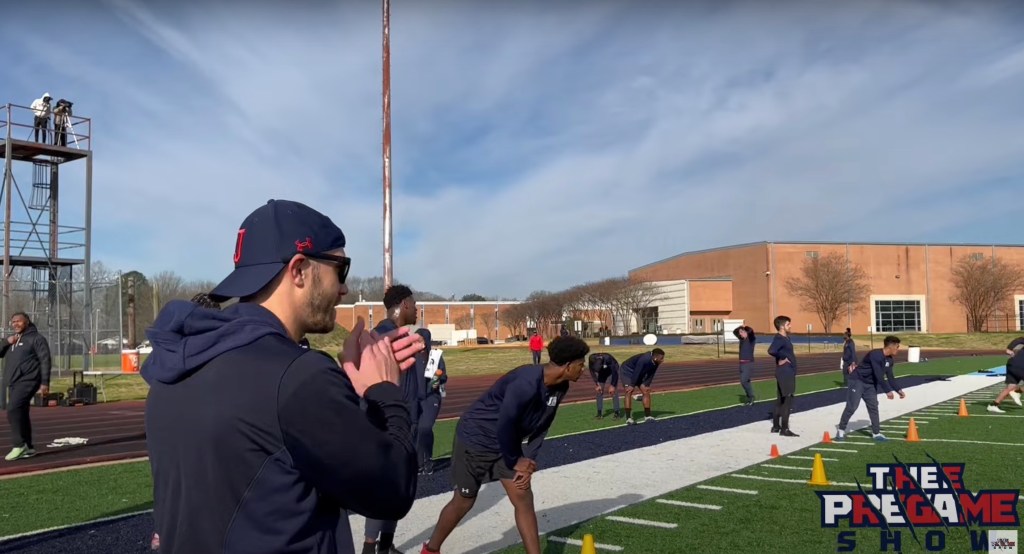 Offensive Coordinator Brett Bartolone coaching the Jackson State Tigers