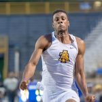 Brandon Hicklin battles to Big South long jump title