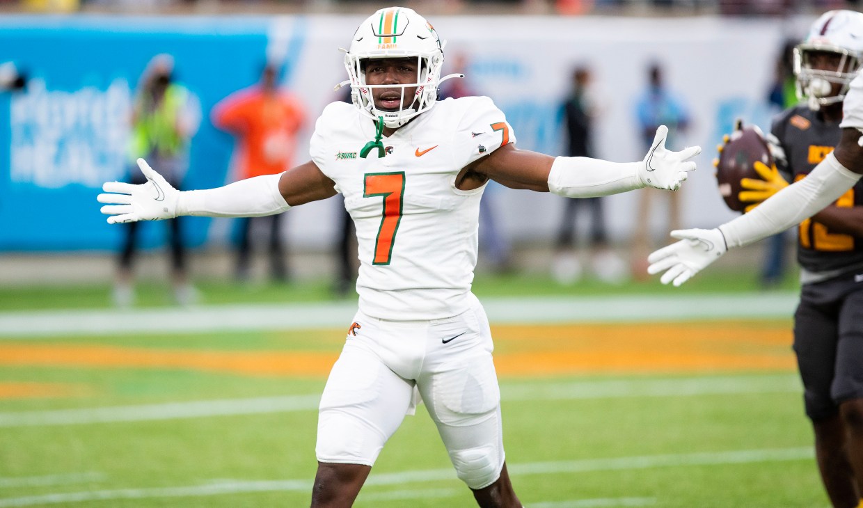 Tevin Griffey celebrates a big hit Photo: Zach Wilson/HBCU Gameday