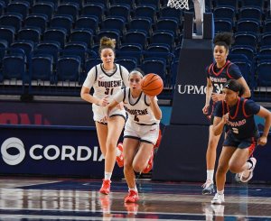 Myer’s performance leads Duquesne WBB to defeat Howard