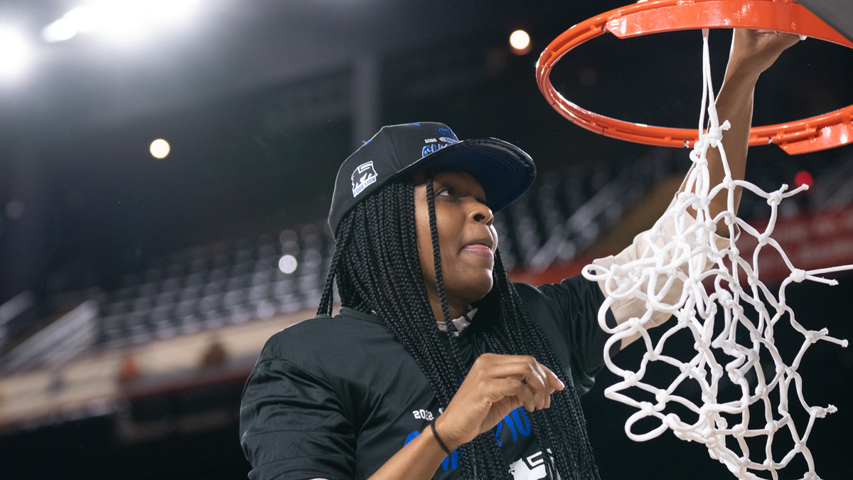 Tynesha Lewis, former WNBA player and coach at ECSU, an HBCU in North Carolina.