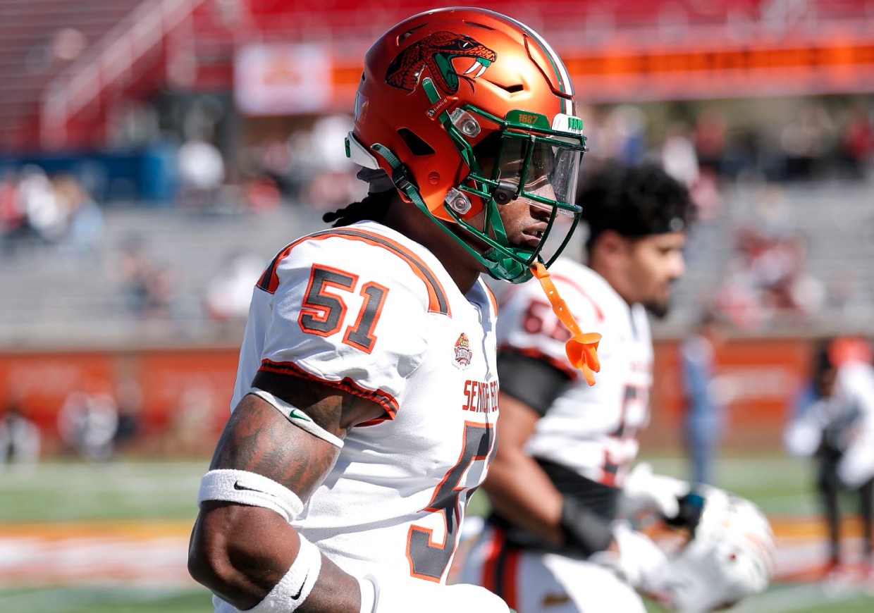 Isaiah Land at Senior Bowl Photo by @djuanfotos