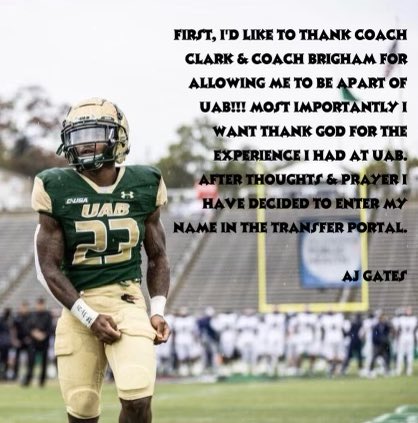 AJ Gates Alabama State transfer portal