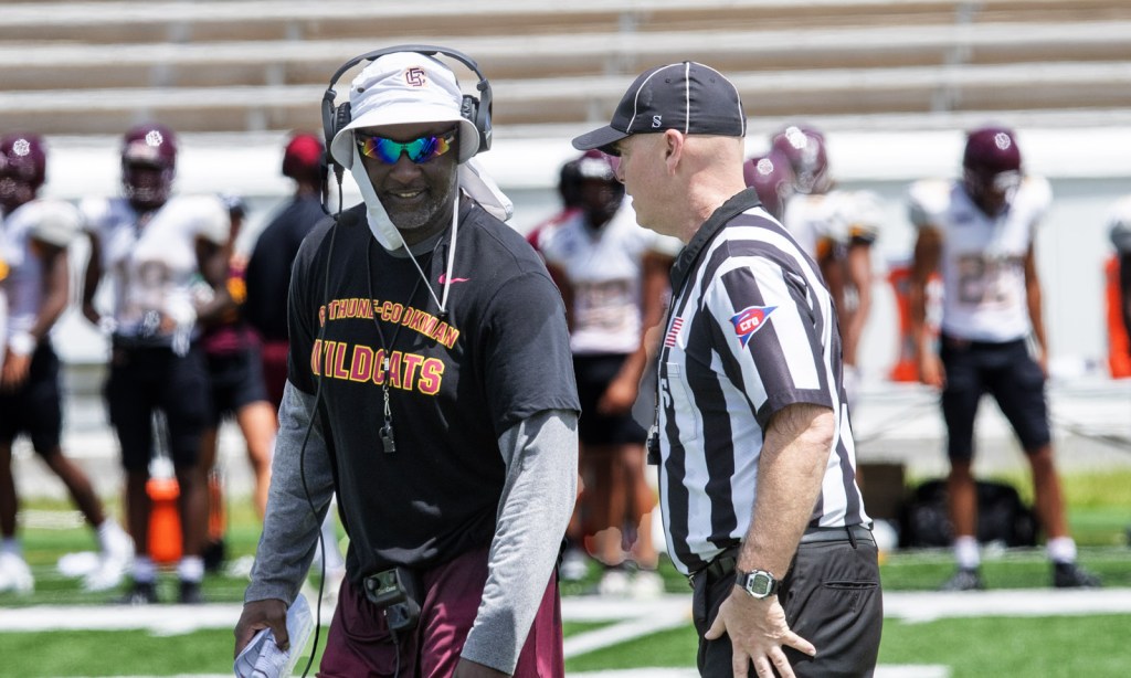 B-CU coach Raymond Woodie