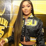 Glorilla flexes in Alabama State gear