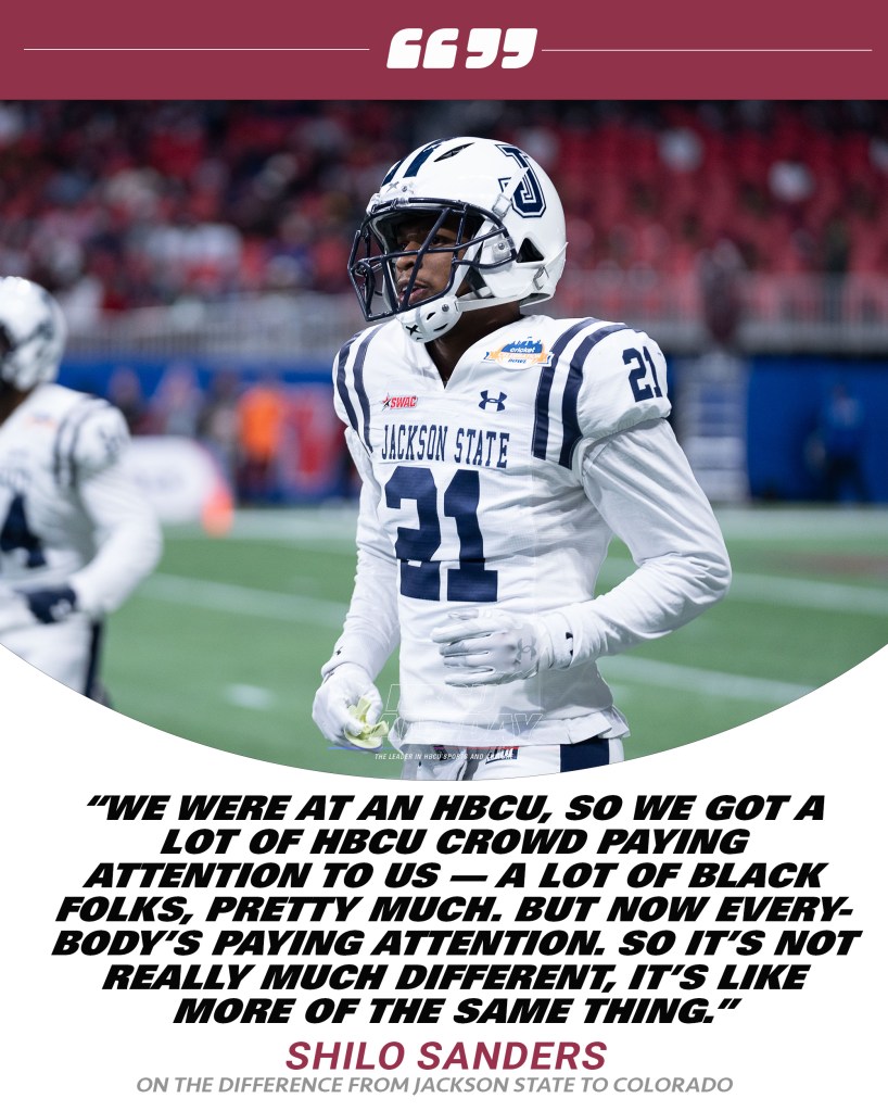 Shilo Sanders Jackson State  Sonic Boom of the South HBCU