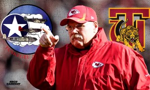 Kansas City Chiefs HC Andy Reid Sports Tuskegee Airmen Jacket Gifted from HBCU coach