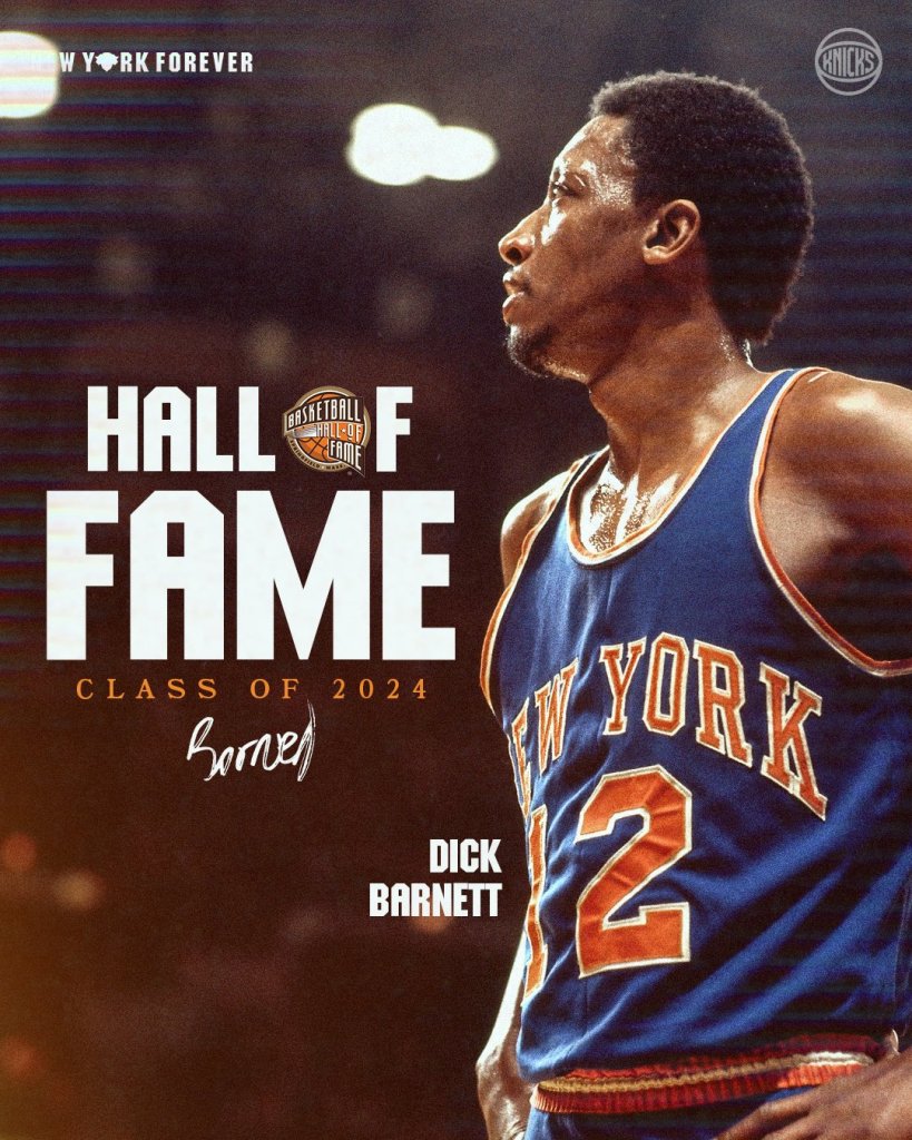 HBCU New York Knicks Dick Barnett NBA Naismith Basketball Hall of Fame
