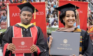 Kyle Anderson and Nyeja Warner graduate from Clark Atlanta