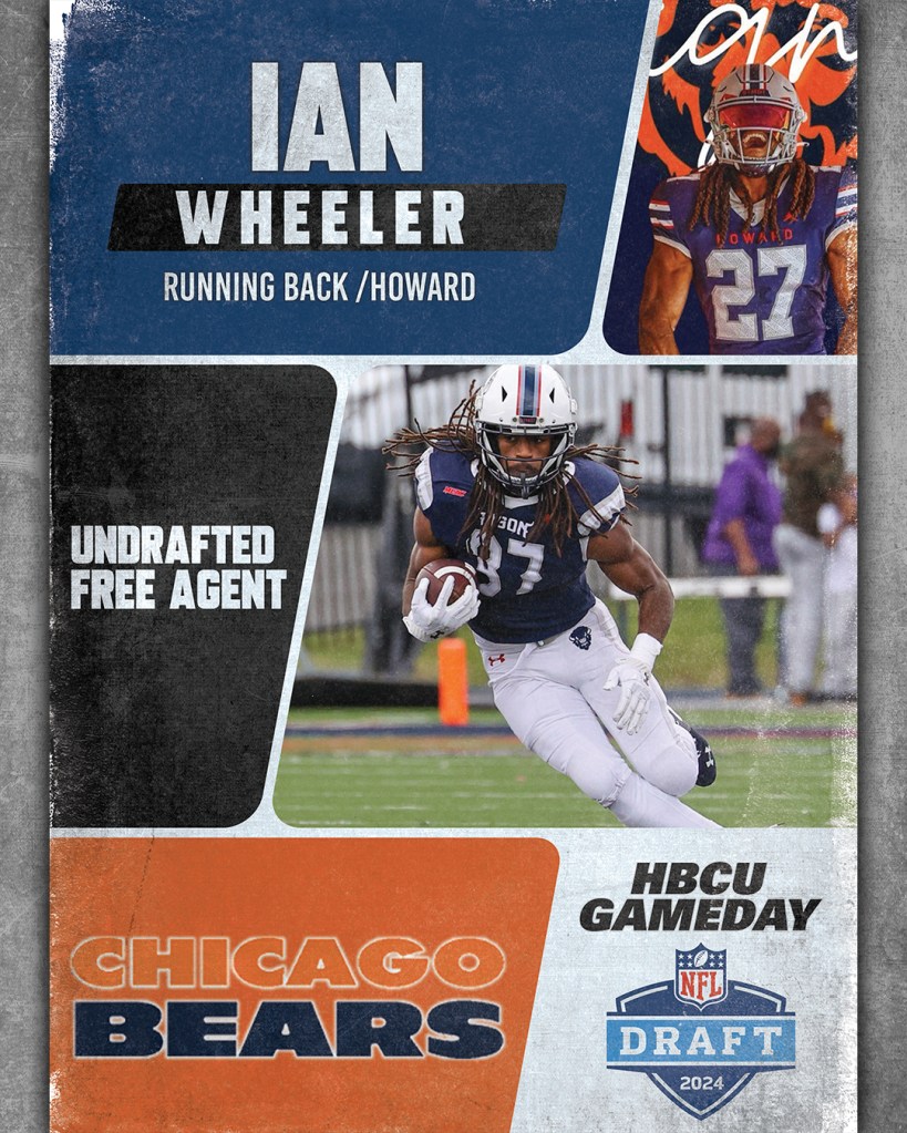 NFL HBCU Ian Wheeler Howard University Chicago Bears