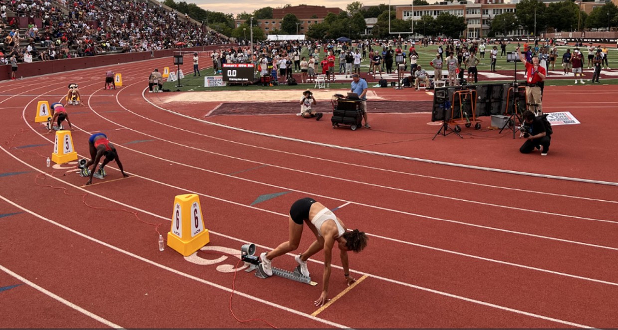 Edwin Moses honored at International Track Meet