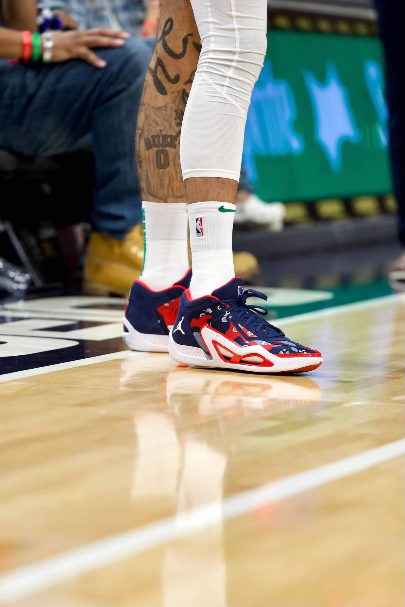 The Boston Celtics star rocks an NBA Finals shoe with HBCU motif