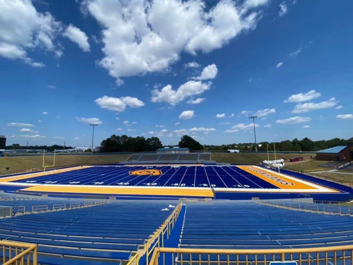 Albany State blue turf