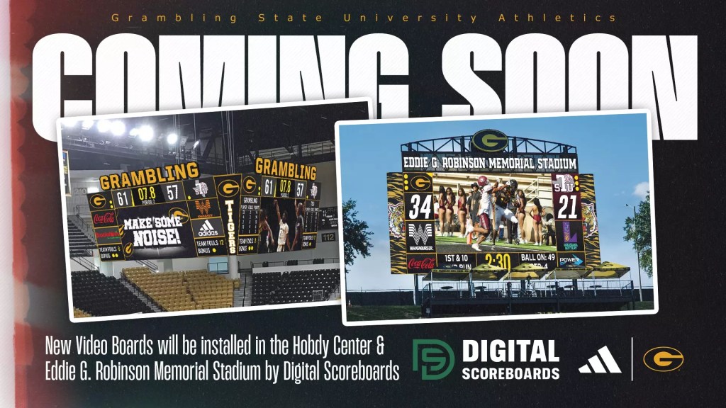 Grambling State digital scoreboard Robinson Memorial Stadium 