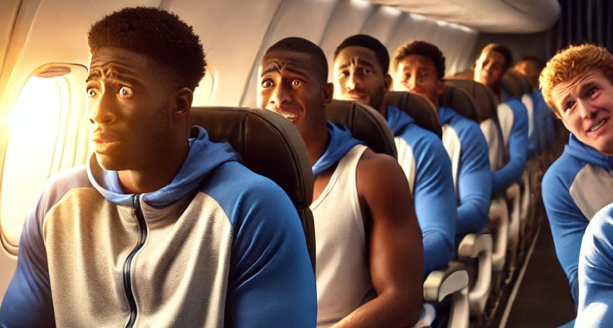 HBCU football players nervous riding on plane