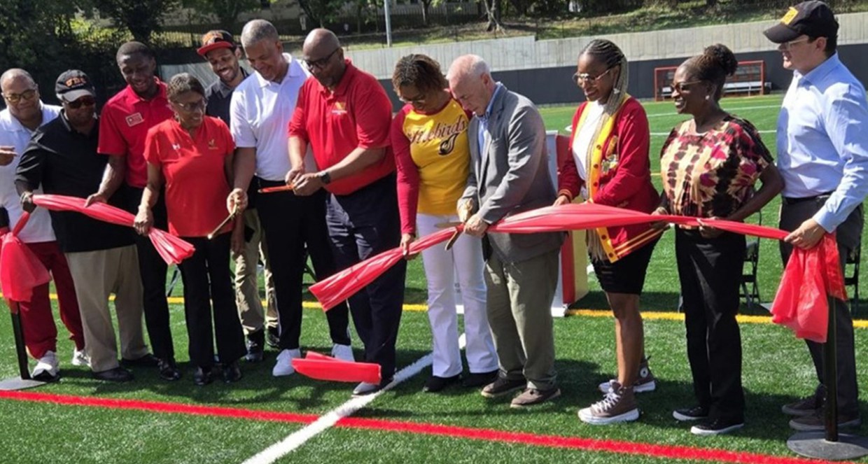 Athletic field at University of DC, UDC