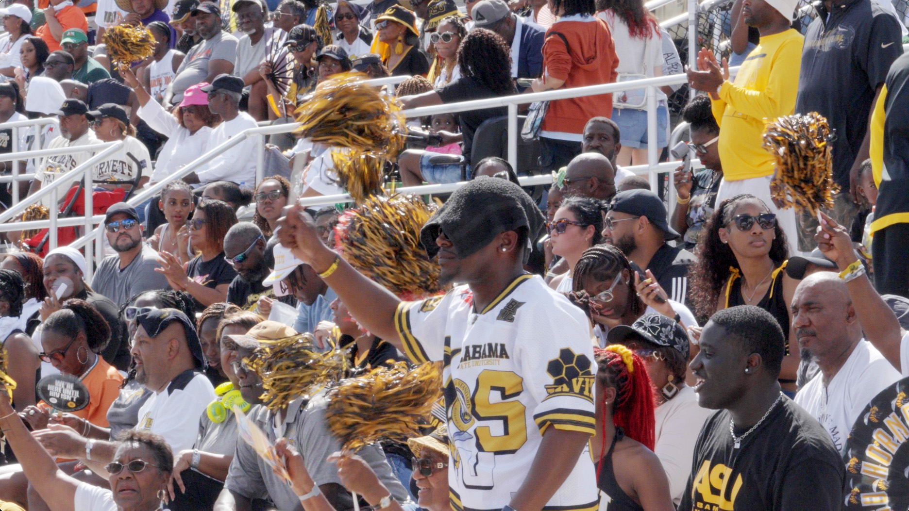 Alabama State fans packed into Bragg Stadium for the SWAC showdown
