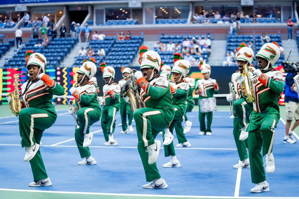 Marching 100 high stepping at U.S. Open in Althea Gibson tribute.