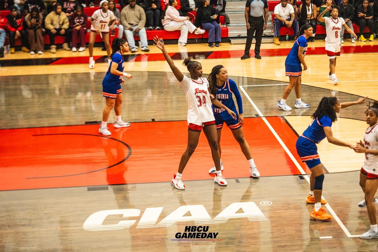 Maia Charles was the center of attention for the Virginia State defense. (Steven J. Gaither/HBCU Gameday)