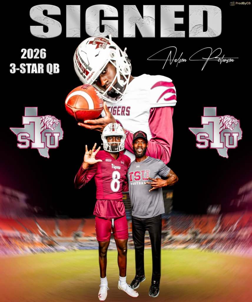 HBCU Football Adrian Peterson NFL Nelson Peterson Jr Texas Southern University