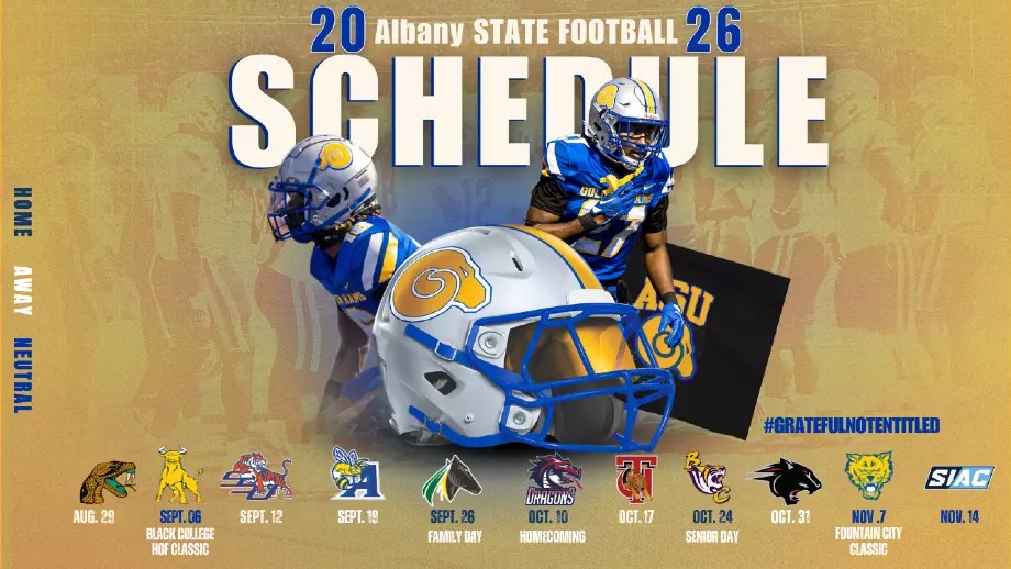Albany State HBCU football 2026 schedule