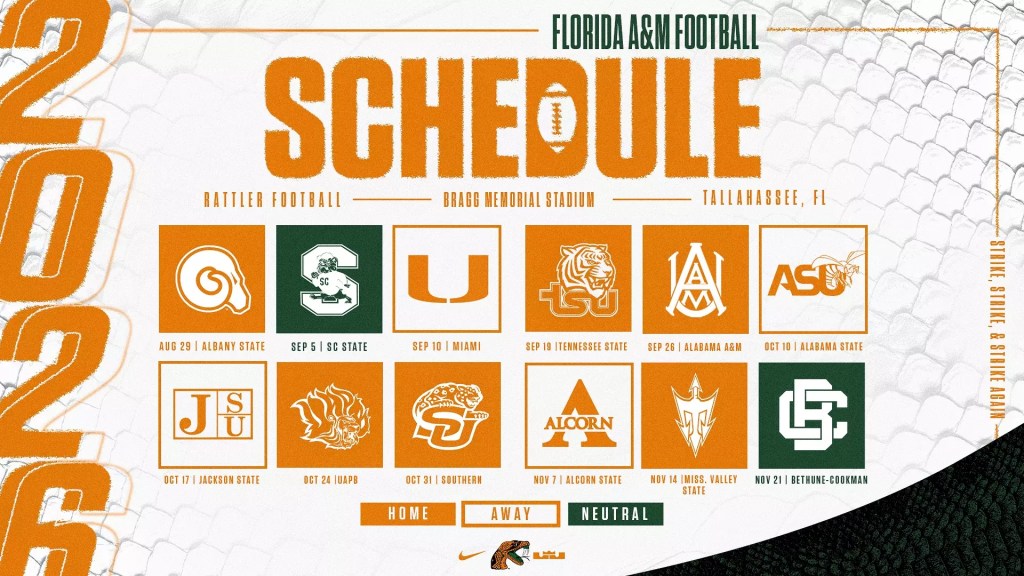 FAMU HBCU football 2026 schedule