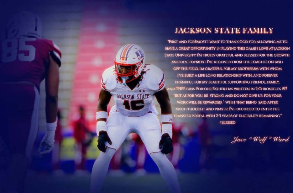 HBCU Football Jackson State Prairie View A&M NCAA Transfer Portal Jace Ward
