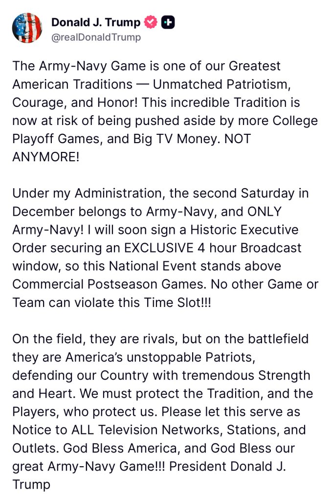 HBCU football Army Navy Game Celebration Bowl Donald Trump