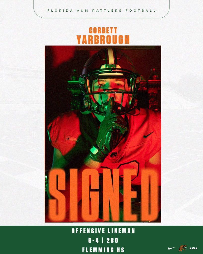 FAMU HBCU Football Corbett Yarbrough