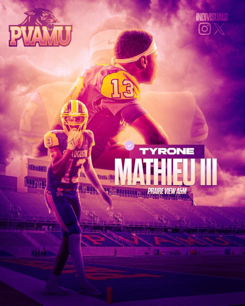 HBCU football Tyrann Mathieu Prairie View A&M Tyrone Mathieu III NFL