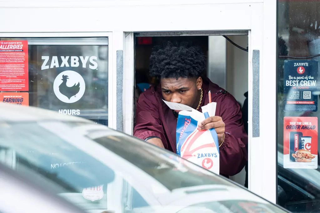 Morehouse student athlete Zaxby's drive thru Atlanta