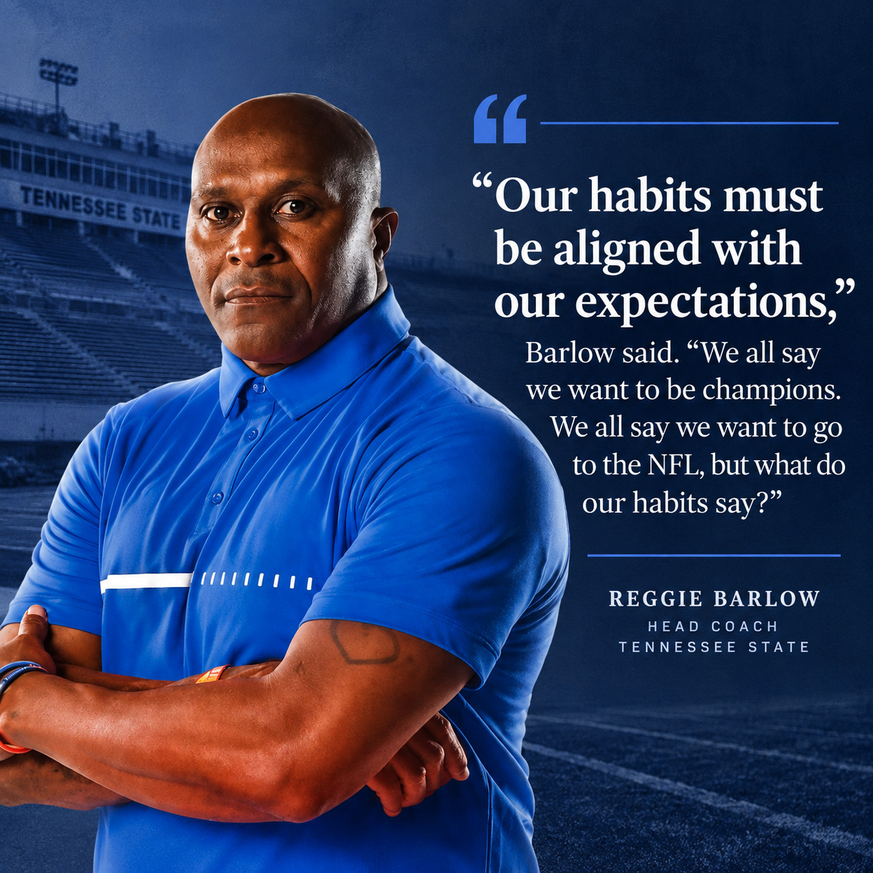 Reggie Barlow Tennessee State head coach