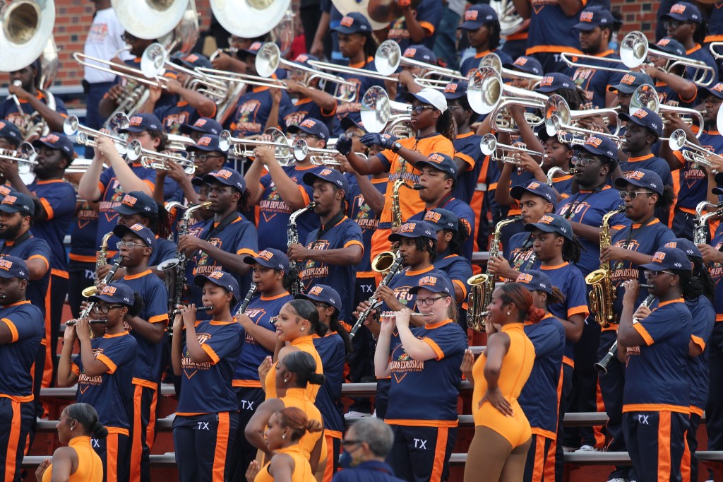 Vsu Trojan Explosion Band Blue And Orange