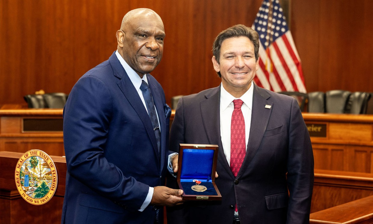 Andre Dawson and Florida Governor Ron DeSantis